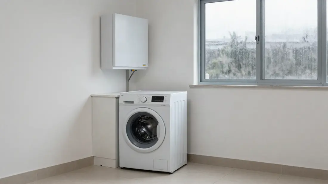 Batterijkast aan de wand van een bijkeuken